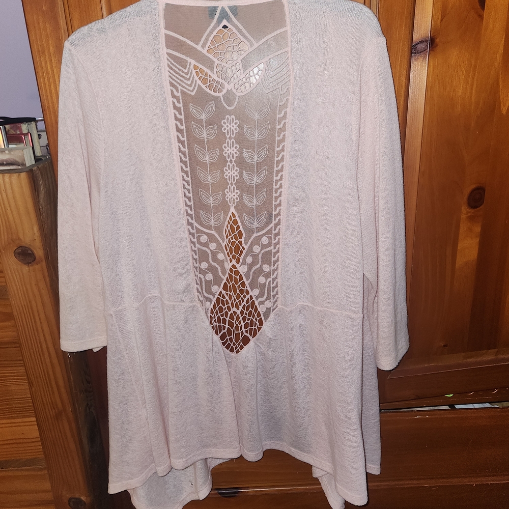 Torrid Light Pink Open-Front Cardigan - Picture 4 of 4